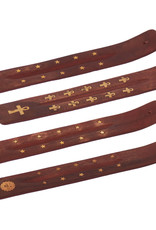 Incense Holder - Wood Brass Inlay