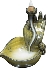 Incense Holder - Ceramic Backflow - Mudra Hand