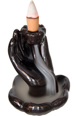 Incense Holder - Ceramic Backflow - Small Mudra Hand