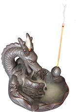 Incense Holder - Ceramic Backflow - Dragon