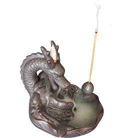 Incense Holder - Ceramic Backflow - Dragon