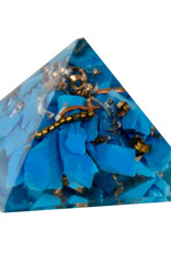 Orgone Pyramid - Firozi (Indian Turquoise) - Throat Chakra
