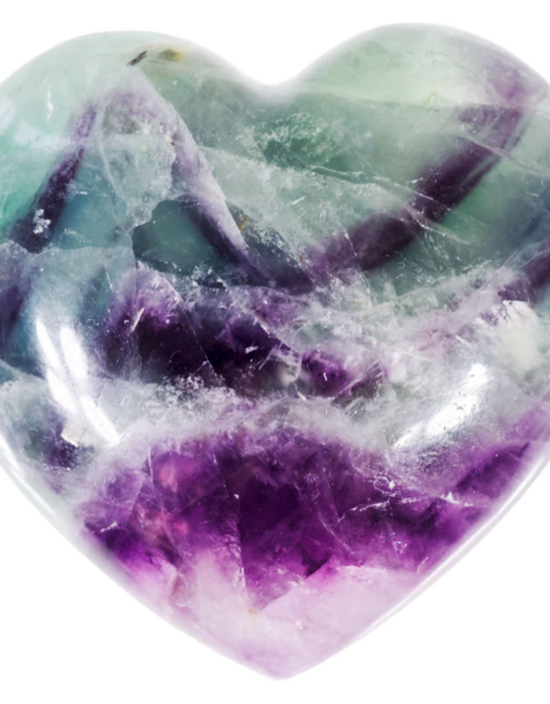 Rainbow Fluorite Heart The Open Mind Store