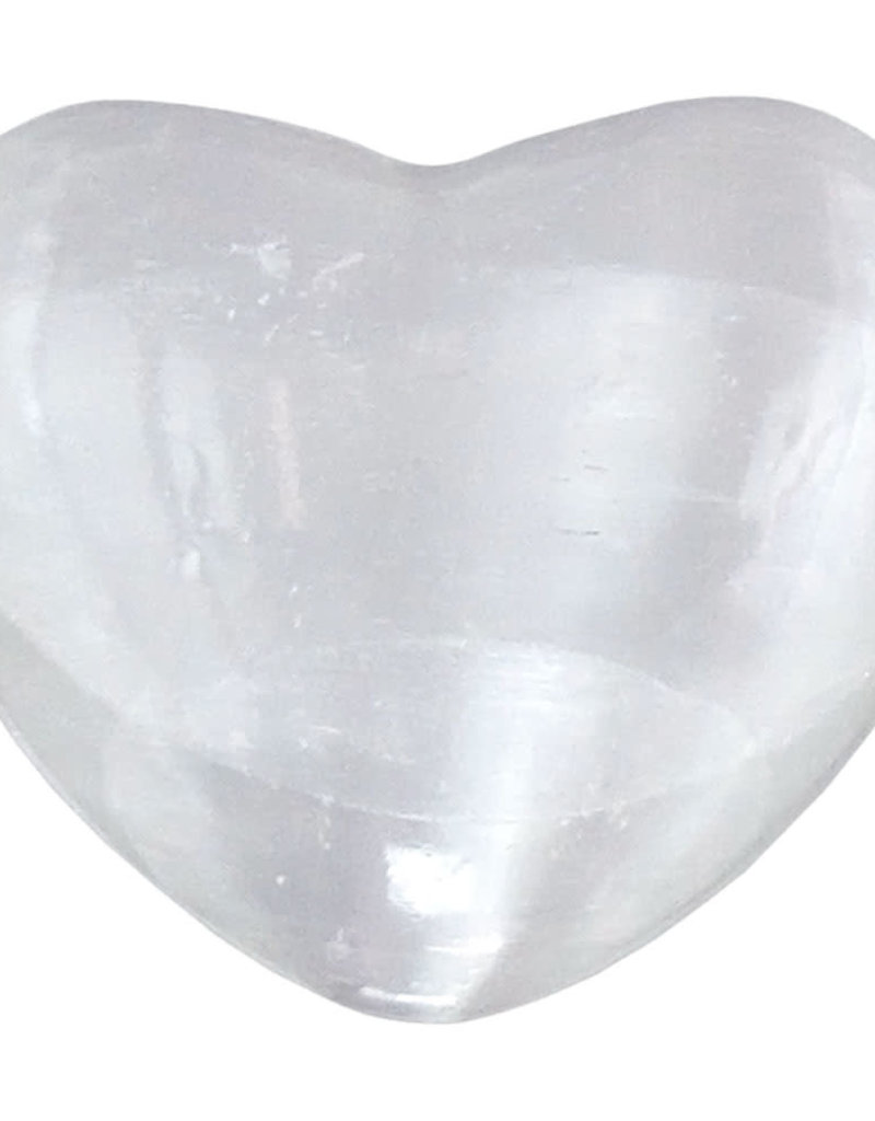 Selenite White Heart - 3 inches