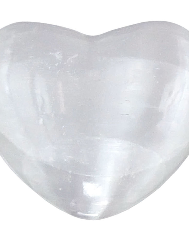Selenite White Heart  - 1 inch