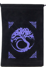 Pouch - Tree of Life Embroidered Velvet