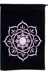 Pouch - Lotus Embroidered Velvet