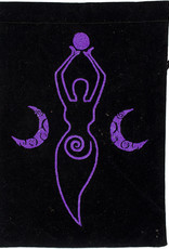 Pouch - Moon Goddess Embroidered Velvet