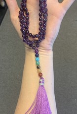 Mala - Amethyst with Chakra Beads