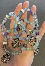 Bracelet - Fluorite with Happiness Tree of Life