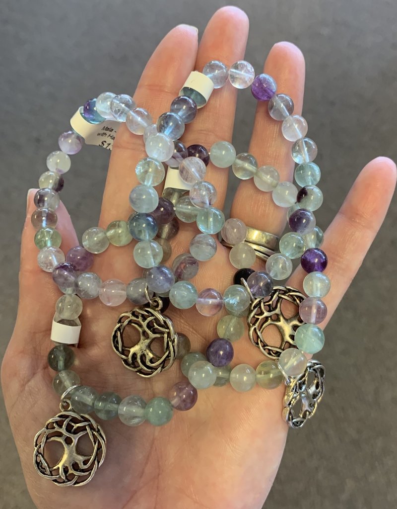 Bracelet - Fluorite with Happiness Tree of Life