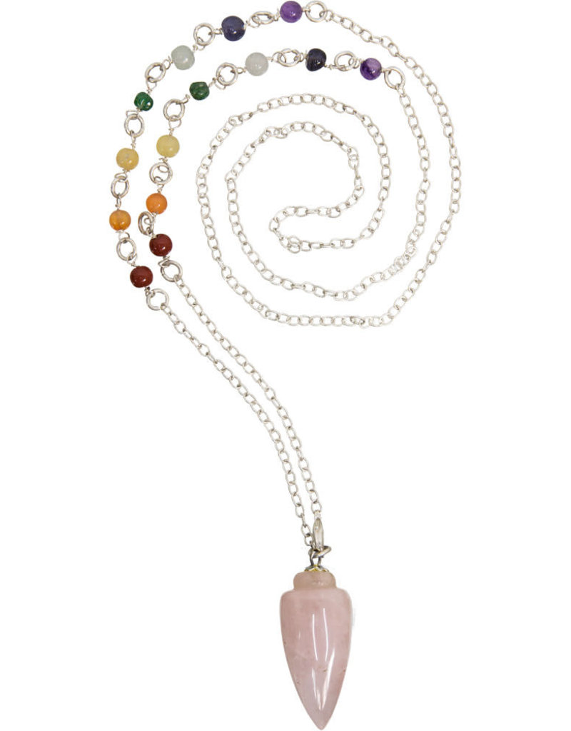 Pendulum - Rose Quartz Necklace