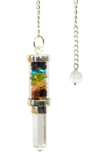 Pendulum - Chakra Chips and Crystal Point