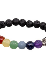 Bracelet - 7 Chakras with Lava