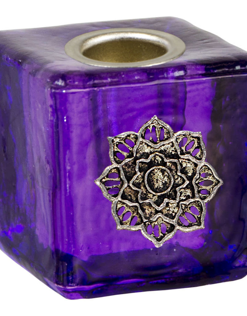 Mini Lotus Purple Candle Holder