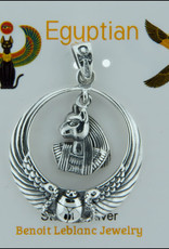 Pendant- Egyptian w/Scarab Sterling Silver - BL27012