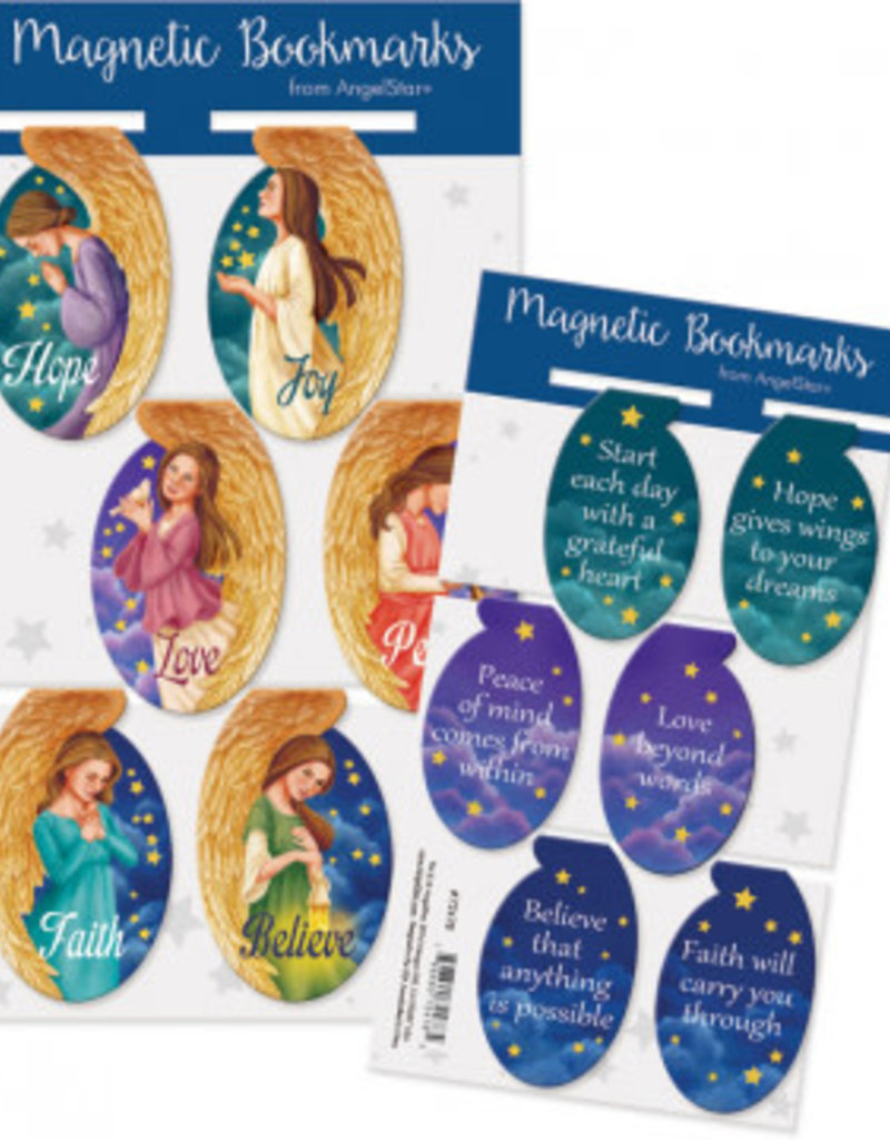 Magnetic Angel Oval Bookmarks