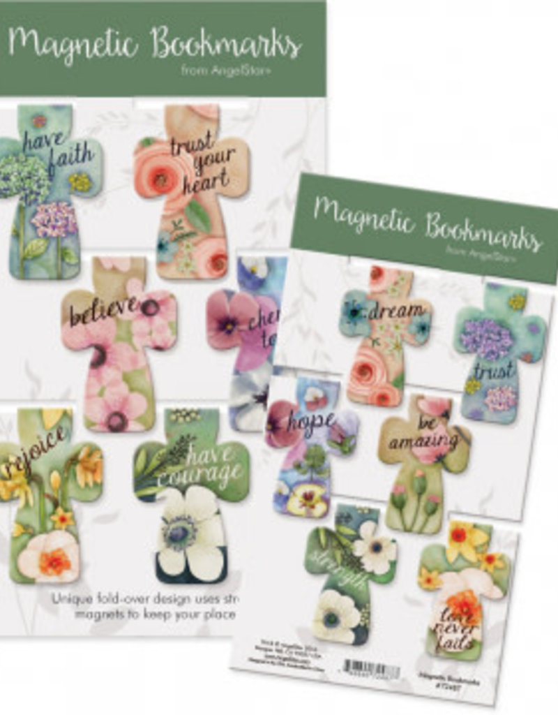 Magnetic Cross Flower Bookmarks