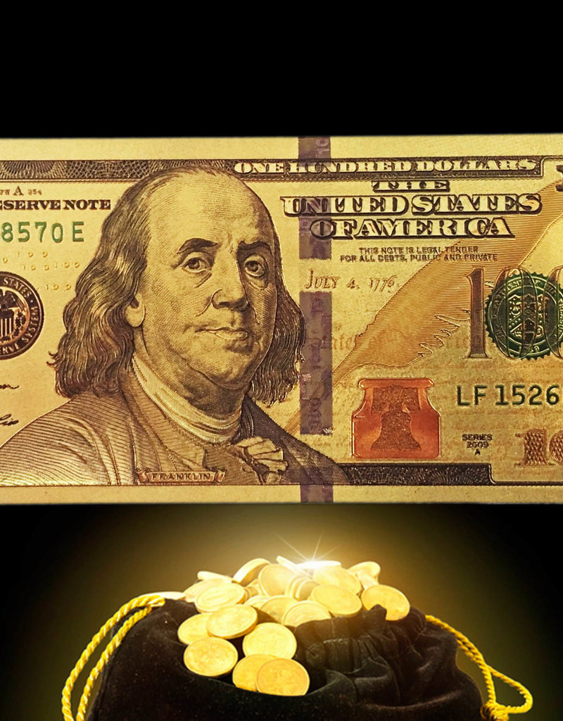 $100 Gold Feng Shui Bill
