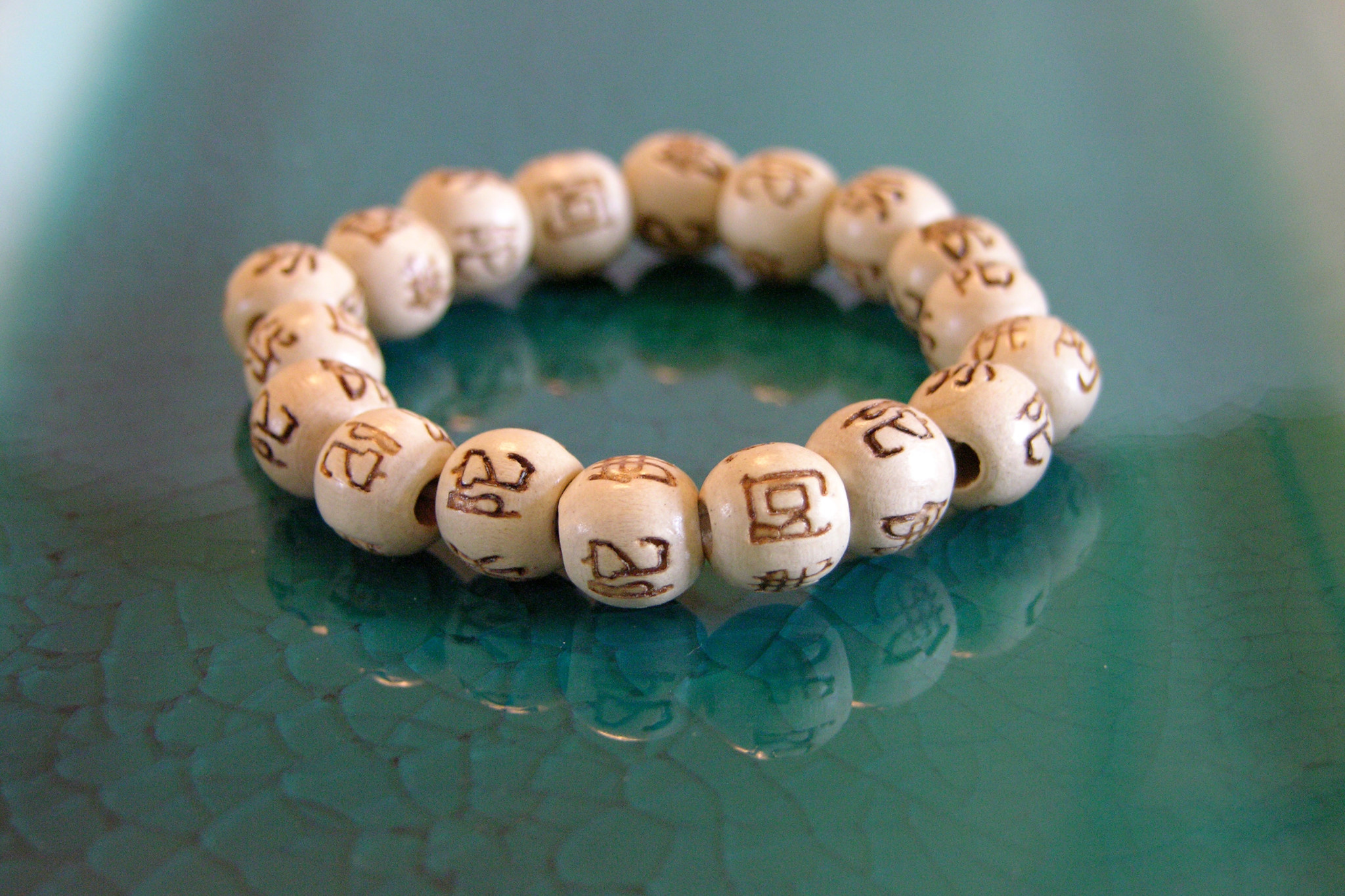 luckyness karma beads bracelet natural 15