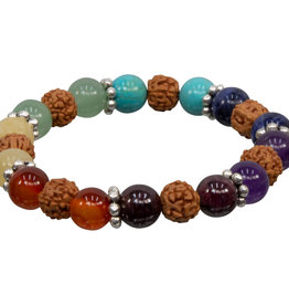 Mala - Bracelet - 7 Chakra with Rudraksha - 98075