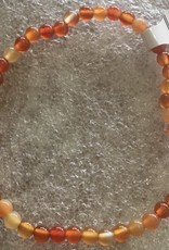 Bracelet - Brown & Red Agate - 4mm - 98348