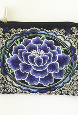 Purse - Embroidered Blue Coin - 5297BL