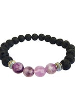 Lava Diffuser Bracelet - Health Amethyst - 2792