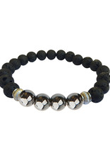 Lava Diffuser Bracelet - Happiness Hematite - 2794