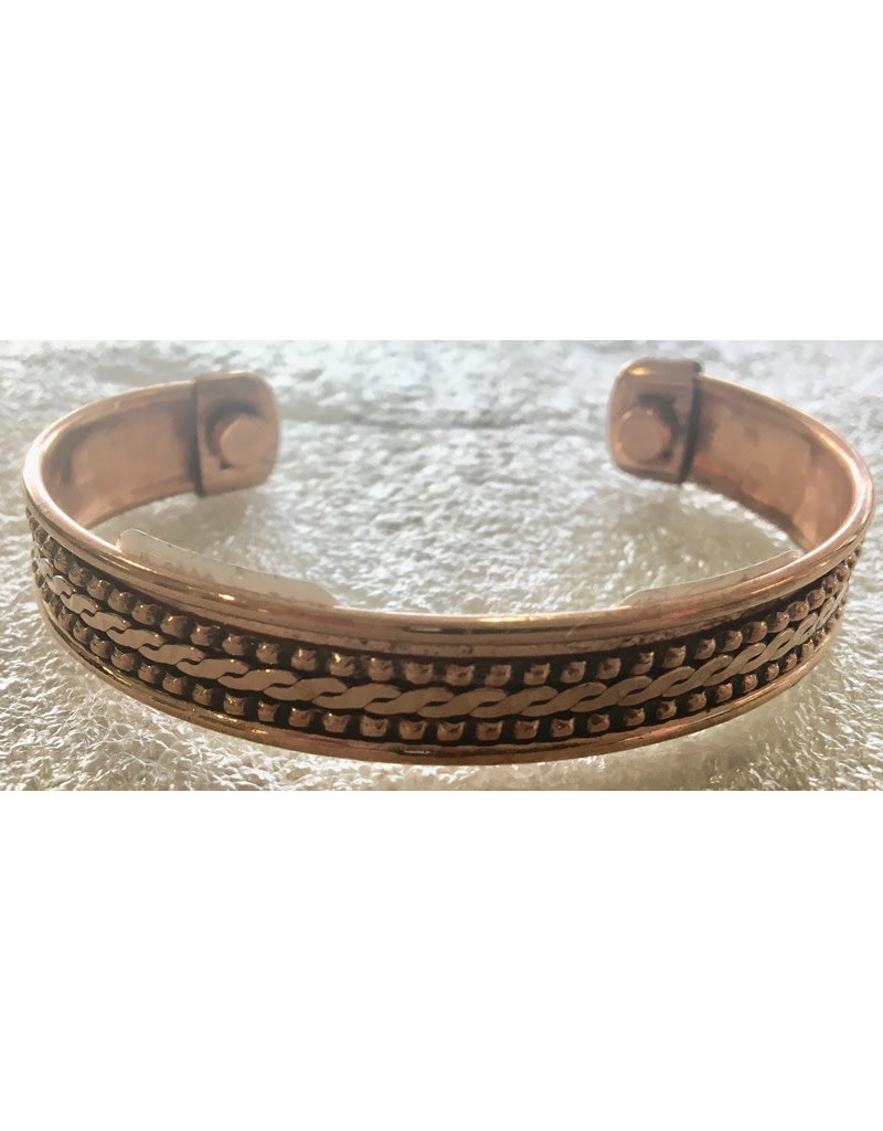 Bracelet - Copper - Tibetan Magnetic India Pattern