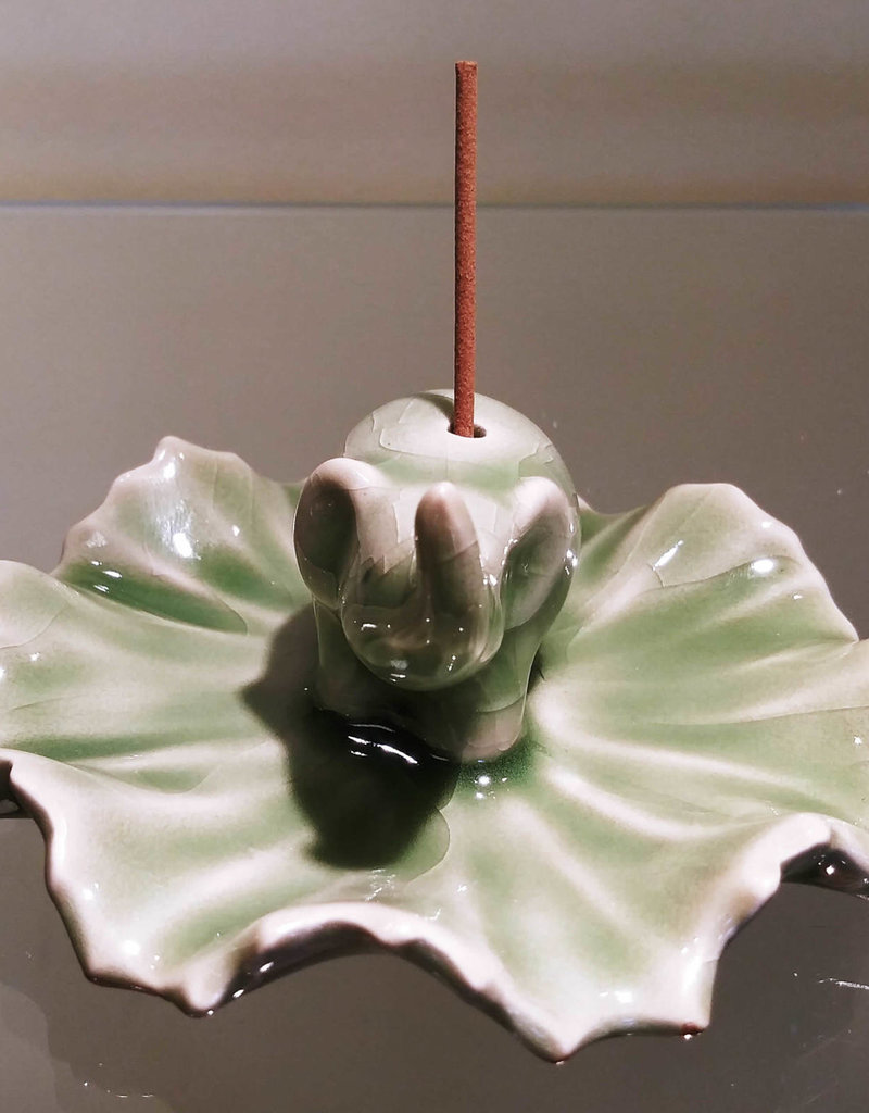 Incense Holder - Ceramic Elephant Catcher - 6788 (Multi)