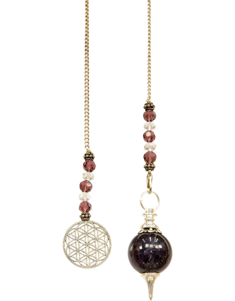 Sephoroton Amethyst Pendulum - Flower of Life