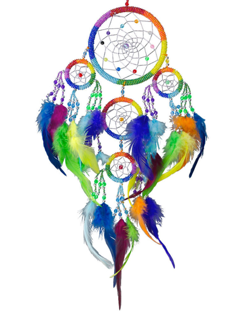 Dream Catcher Beaded Chakra Rainbow- 30058