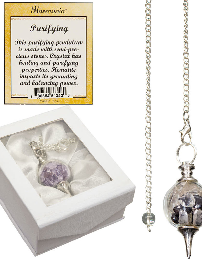 Sephoroton Hematite & Crystal Chips Pendulum - Purifying