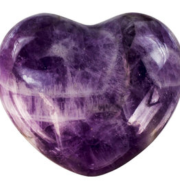 Chevron Amethyst Puffed Heart - 62350