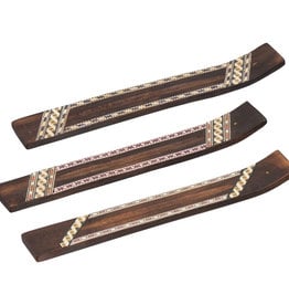 Incense Holder - Wood Geometric Pattern - 89113