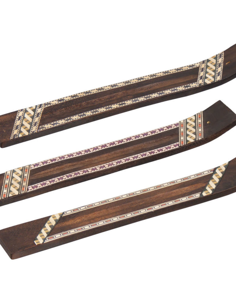 Incense Holder - Wood Geometric Pattern - 89113