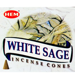 Incense - Hem White Sage Cones - 72036 (IHEM-CN-WHS)