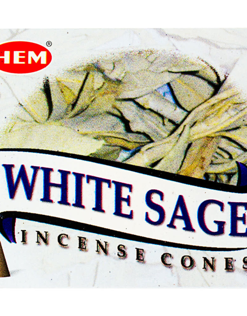 Incense - Hem White Sage Cones - 72036 (IHEM-CN-WHS)