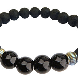 Lava Diffuser Bracelet - Power/Success Onyx