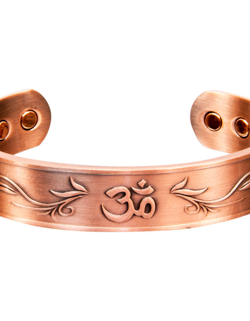 copper bracelet with om symbol