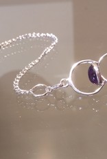 Clear Quartz with Amethyst Pendulum Bracelet