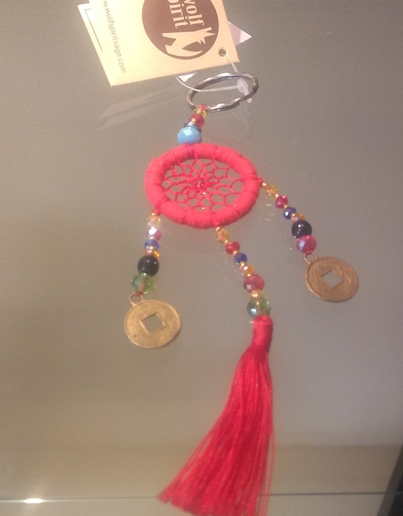 Red Dreamcatcher Keychain