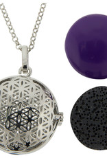 Harmony- Lava Pendant- Large Flower of Life- 99098 - Disc.