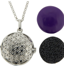 Harmony- Lava Pendant- Large Flower of Life- 99098 - Disc.