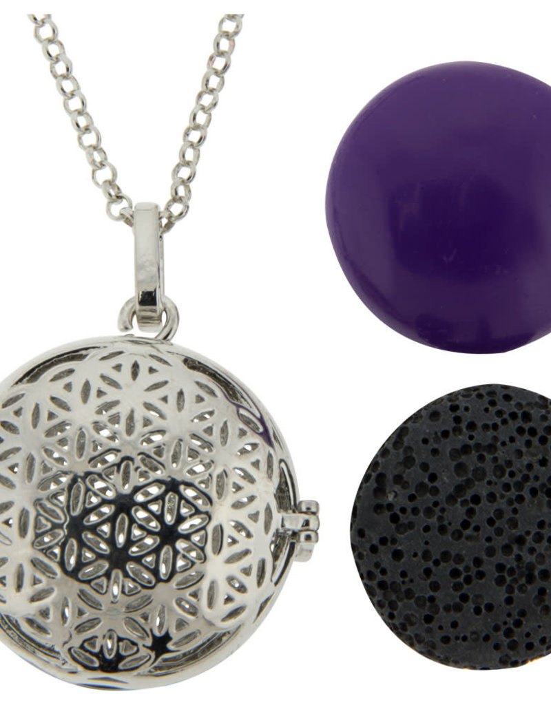 Harmony- Lava Pendant- Large Flower of Life- 99098 - Disc.