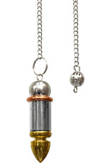 Pendulum - Chambered Silver / Brass Bullet with Copper Energy Ring - 61395