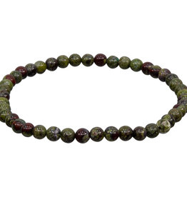 Dragon Bloodstone Bracelet - 4mm