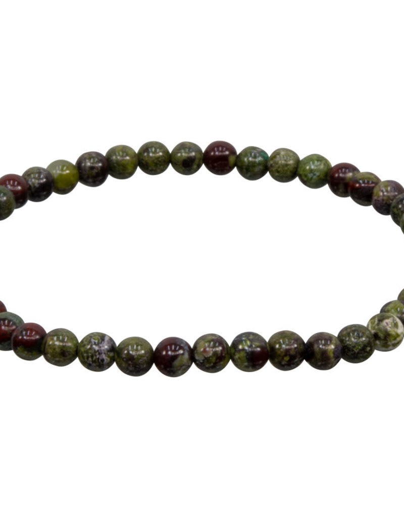 Dragon Bloodstone Bracelet - 4mm