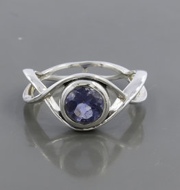 Iolite and Sterling Silver Ring (Size 8) - R-22829-07-65